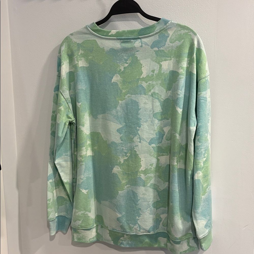 Feeling Festive Green Tie-Dye Shamrock Sweatshirt - Picture 3 of 7